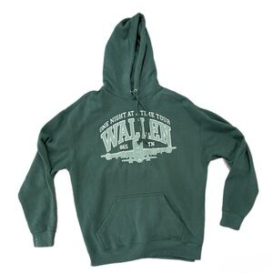 Morgan Wallen One Night At A Time World Tour Hoodie Green Size Large Unisex
